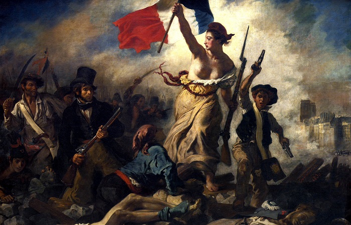“A liberdade guiando o povo”, pintura de Eugène Delacroix