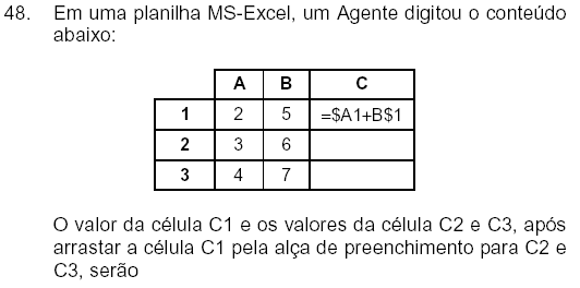 Questão Excel - Prova SEFAZ SP