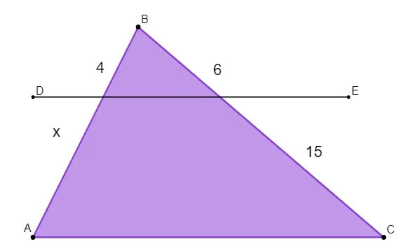 trinagulo abc segmento de reta